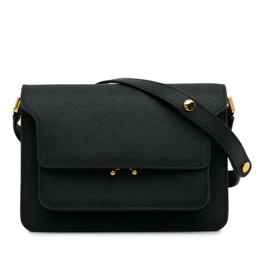 Black Marni Trunk Leather Shoulder Bag