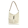 White Gucci GG Canvas Jackie Shoulder Bag - Designer Revival