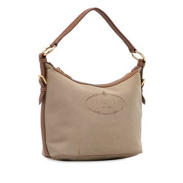 Brown Prada Canapa Shoulder Bag - Designer Revival