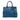 Blue Prada Vitello Daino Double Zip Convertible Tote Satchel