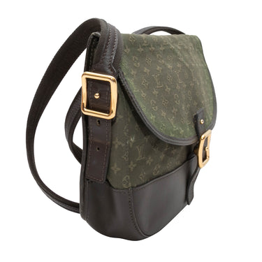 Olive Louis Vuitton Mini Lin Canvas & Leather Crossbody Bag - Designer Revival