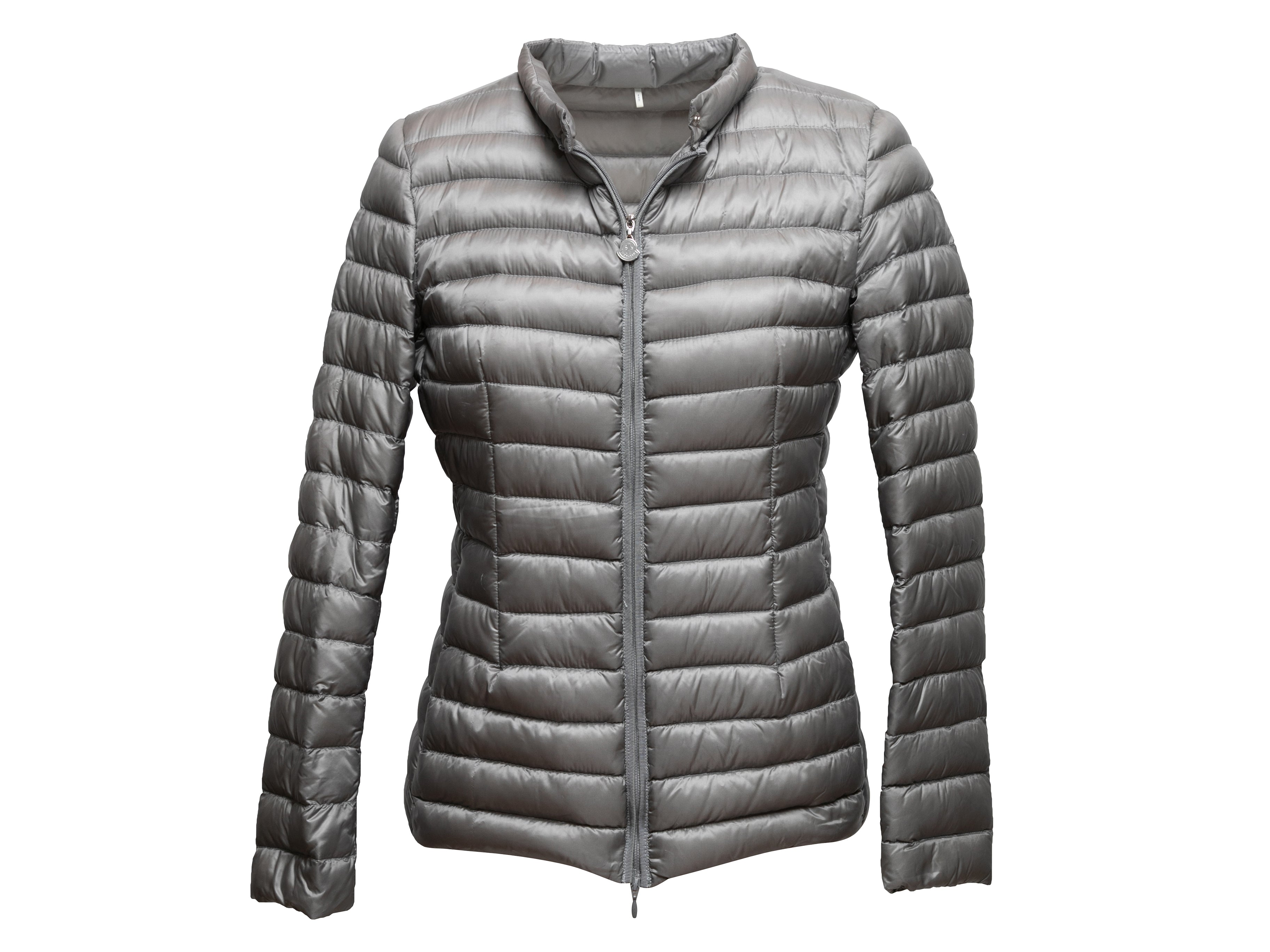 Grey Moncler Down Puffer Jacket Size 2 - Designer Revival