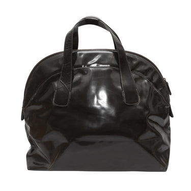 Black Marni Patent Top Handle Bowler Bag - Designer Revival