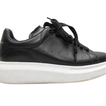 Black & White Alexander McQueen Platform Sneakers Size 38