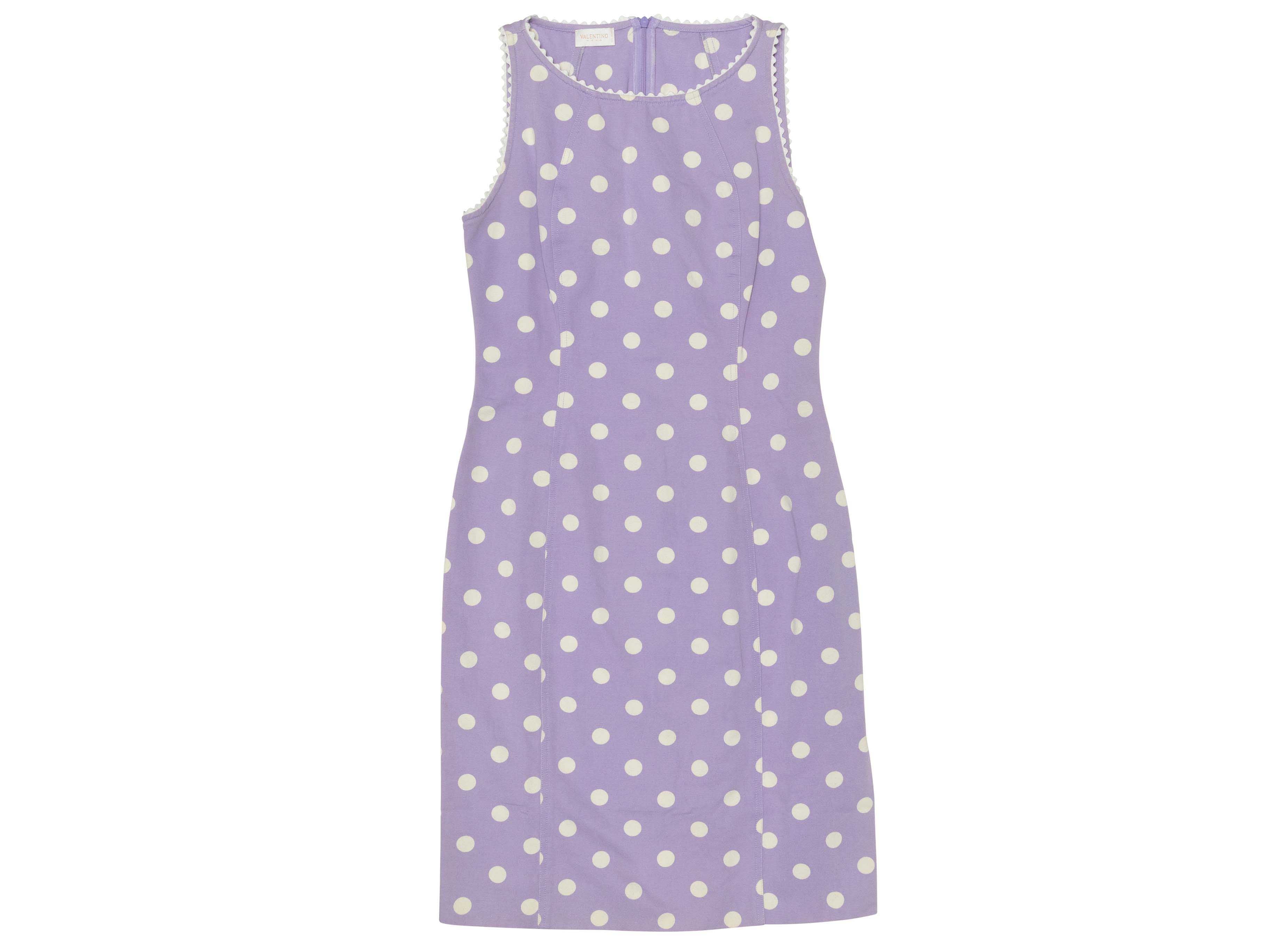 Lilac & White Valentino Sleeveless Polka Dot Mini Dress Size IT 40 Lilac & White Valentino Sleeveless Polka Dot Mini Dress Size IT 40