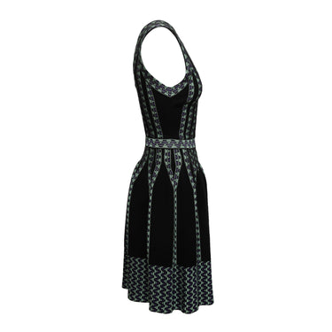 Black & Green M Missoni Knit Sleeveless Dress Size IT 40
