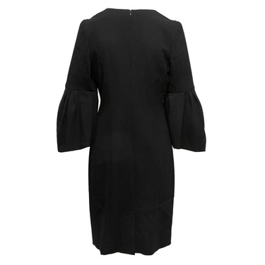 Black Carolina Herrera Virgin Wool Dress Size US 10