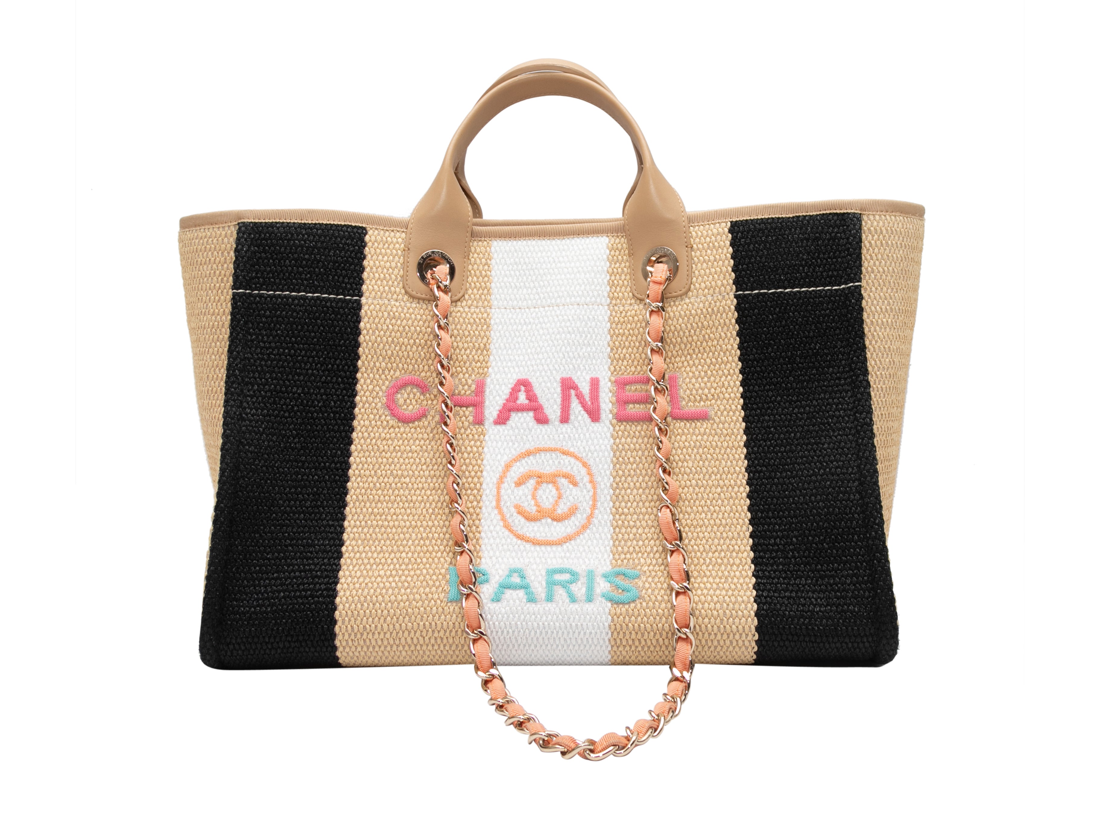 Chanel logo tote bag outlet