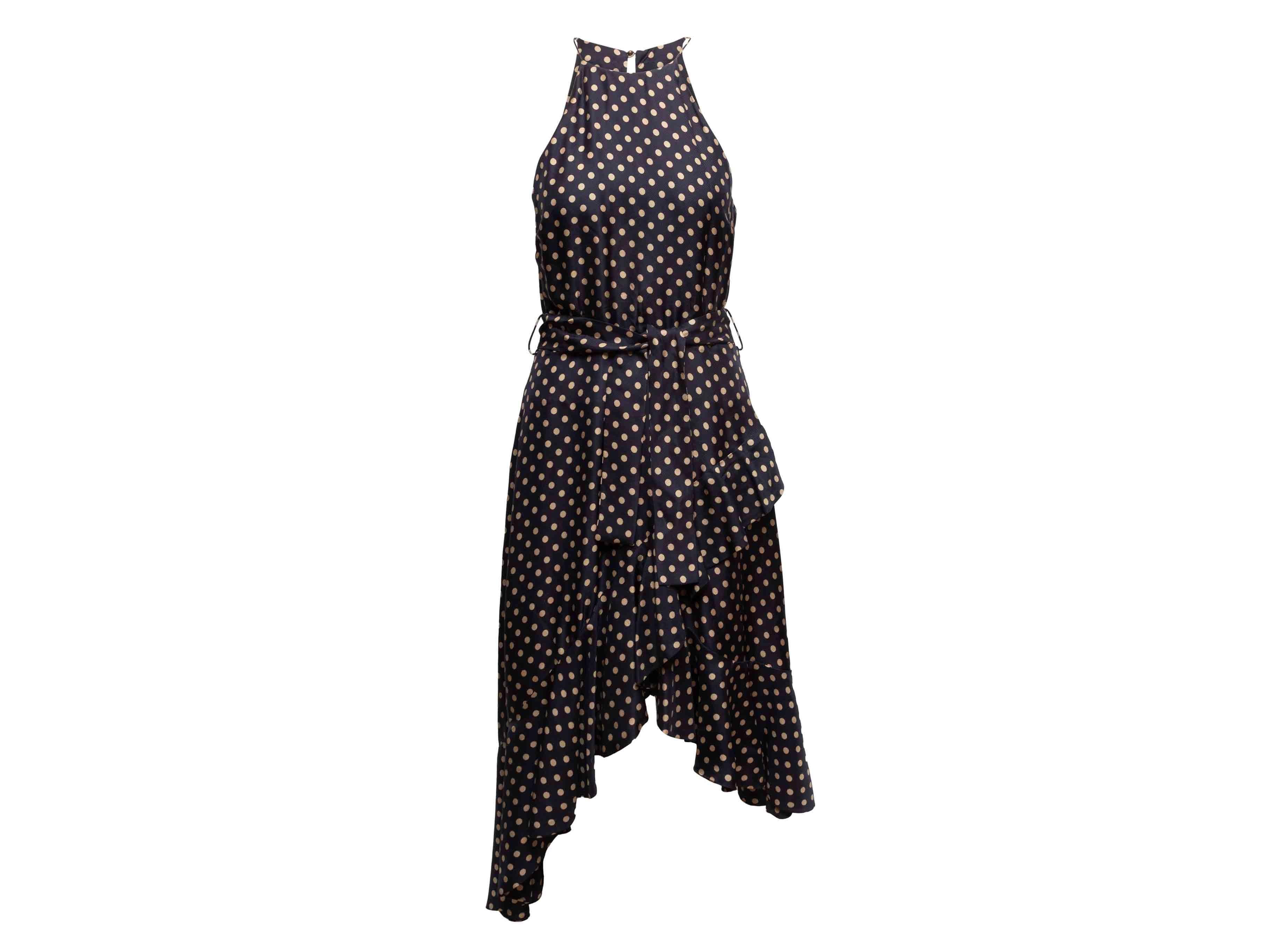 S / Black Black & Beige Zimmermann Polka Dot Halter Dress Size US 2 S / Black Black & Beige Zimmermann Polka Dot Halter Dress Size US 2