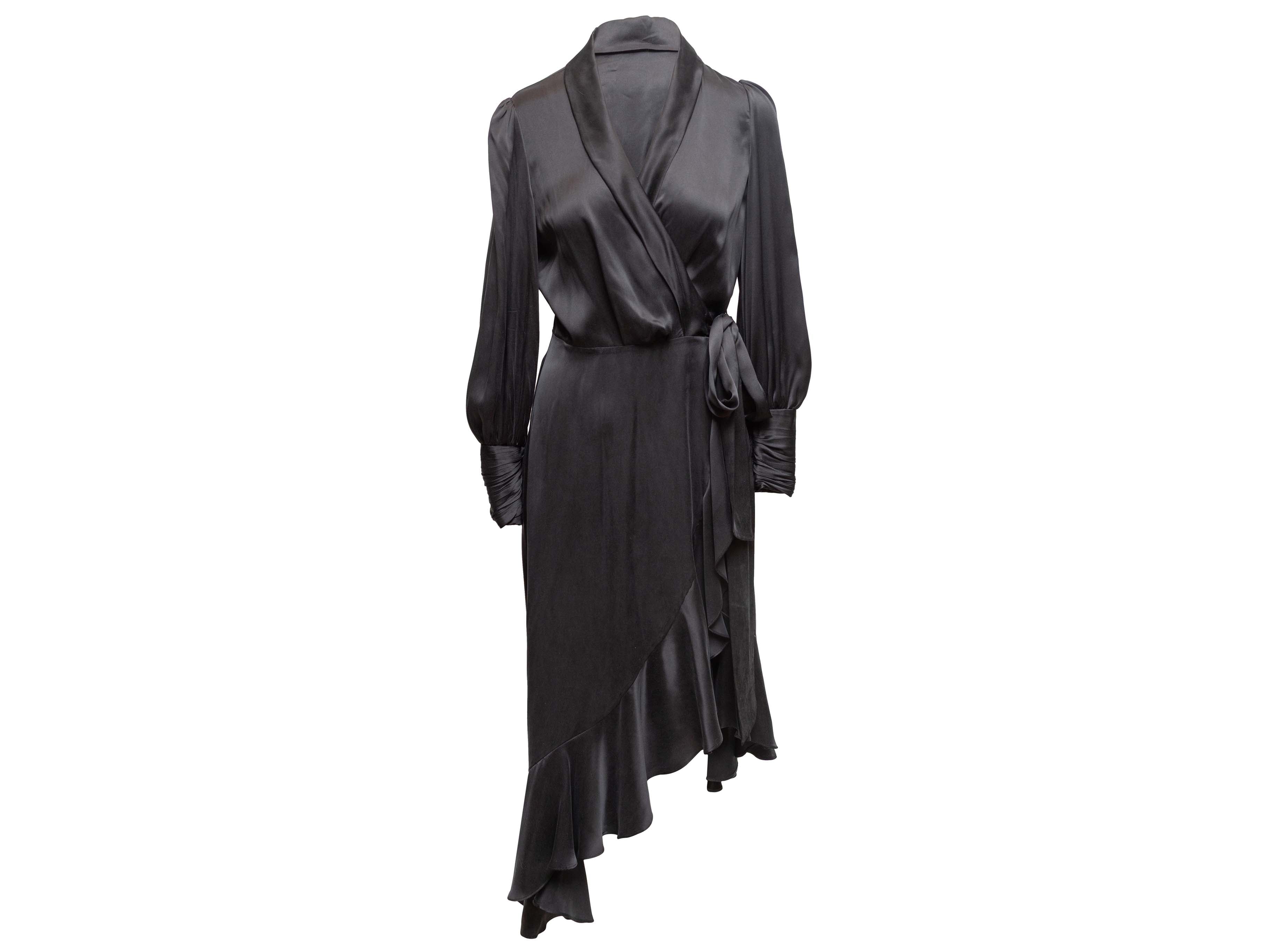 zimmermann black silk wrap dress zimmermann black silk wrap dress by Zimmermann