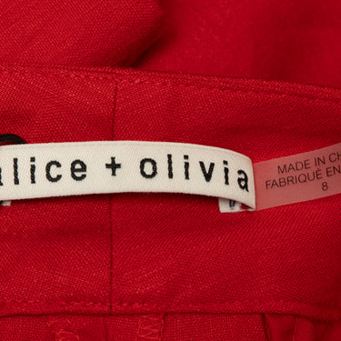 Red Alice + Olivia Linen Cargo Pants Size US 8 - Designer Revival
