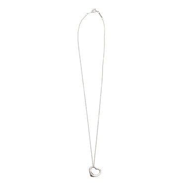 Sterling Silver Tiffany & Co. Elsa Peretti Open Heart Pendant Necklace