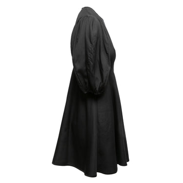 Black Zimmermann Silk Puff Sleeve Dress Size US 1 - Designer Revival