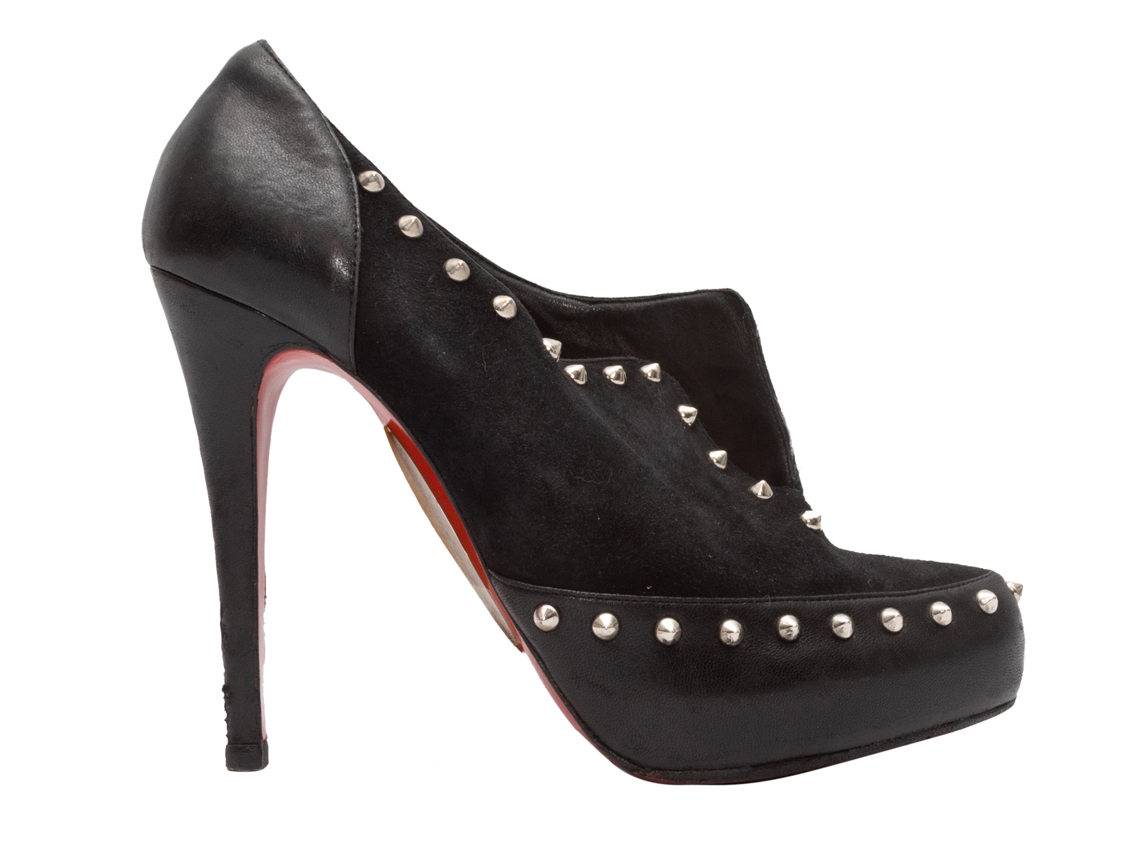 Christian Louboutin - Authenticated Boots - Leather Black Plain for Women, Good Condition