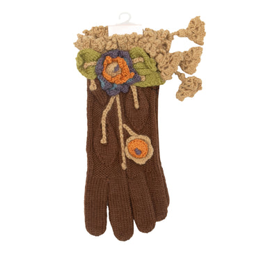 Vintage Brown & Multicolor Vivienne Westwood Fall/Winter 1994 Gloves Size US S/M - Designer Revival