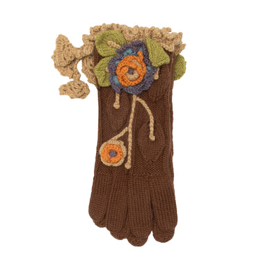 Vintage Brown & Multicolor Vivienne Westwood Fall/Winter 1994 Gloves Size US S/M - Designer Revival