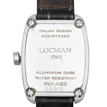 Black Locman Diamond Aluminum & Alligator Band Watch