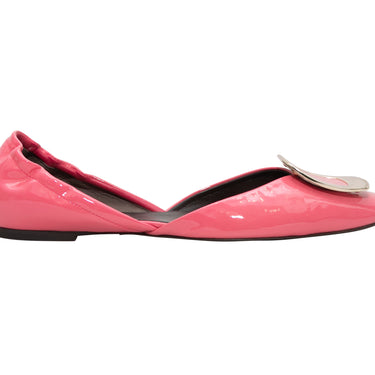 Pink Roger Vivier Patent d'Orsay Buckle Flats Size 39