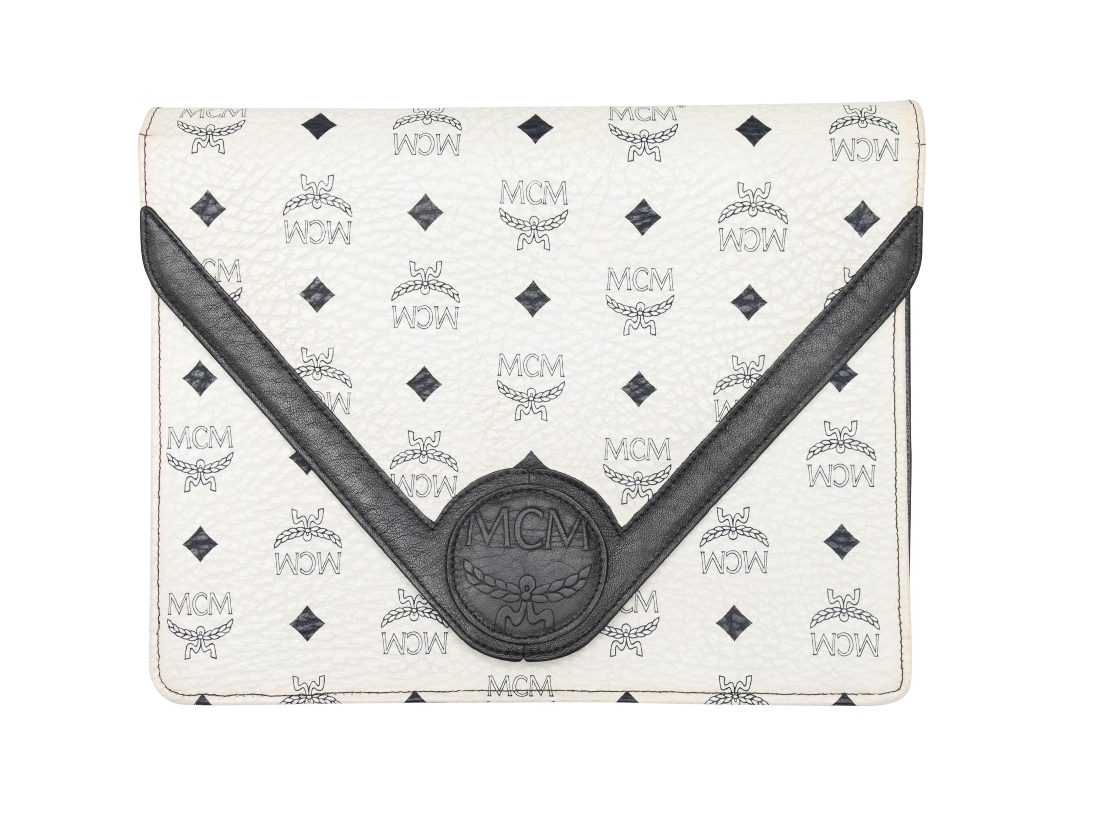 Vintage White & Black MCM Monogram Clutch – Designer Revival