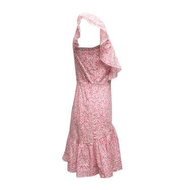 Pink & Red LoveShackFancy Floral Print Mini Dress Size S - Designer Revival
