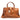 Brown Oscar de la Renta Leather Top Handle Tote