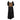 Black & Multicolor Richilene Bead-Embellished Puff Sleeve Gown Size US L - Designer Revival