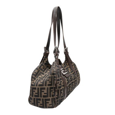 Black & Multicolor Fendi Zucca Shoulder Bag - Designer Revival