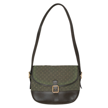 Olive Louis Vuitton Mini Lin Canvas & Leather Crossbody Bag