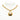 Gold Chanel CC Round Pendant Necklace