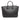 Charcoal Prada Large City Calf Double Handle Shopping Tote
