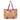 Beige & Magenta Dolce & Gabbana Straw Tote Bag - Designer Revival