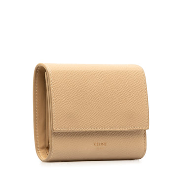 Brown Celine Leather Trifold Wallet