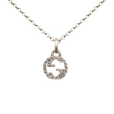 Silver Gucci Interlocking G Necklace