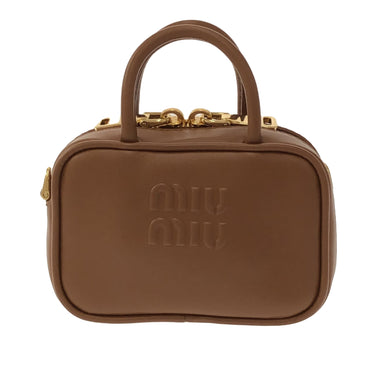 Brown Miu Miu Leather Micro Bag Satchel