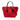 Red Louis Vuitton Calfskin Freedom Tote Satchel