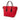 Red Louis Vuitton Calfskin Freedom Tote Satchel