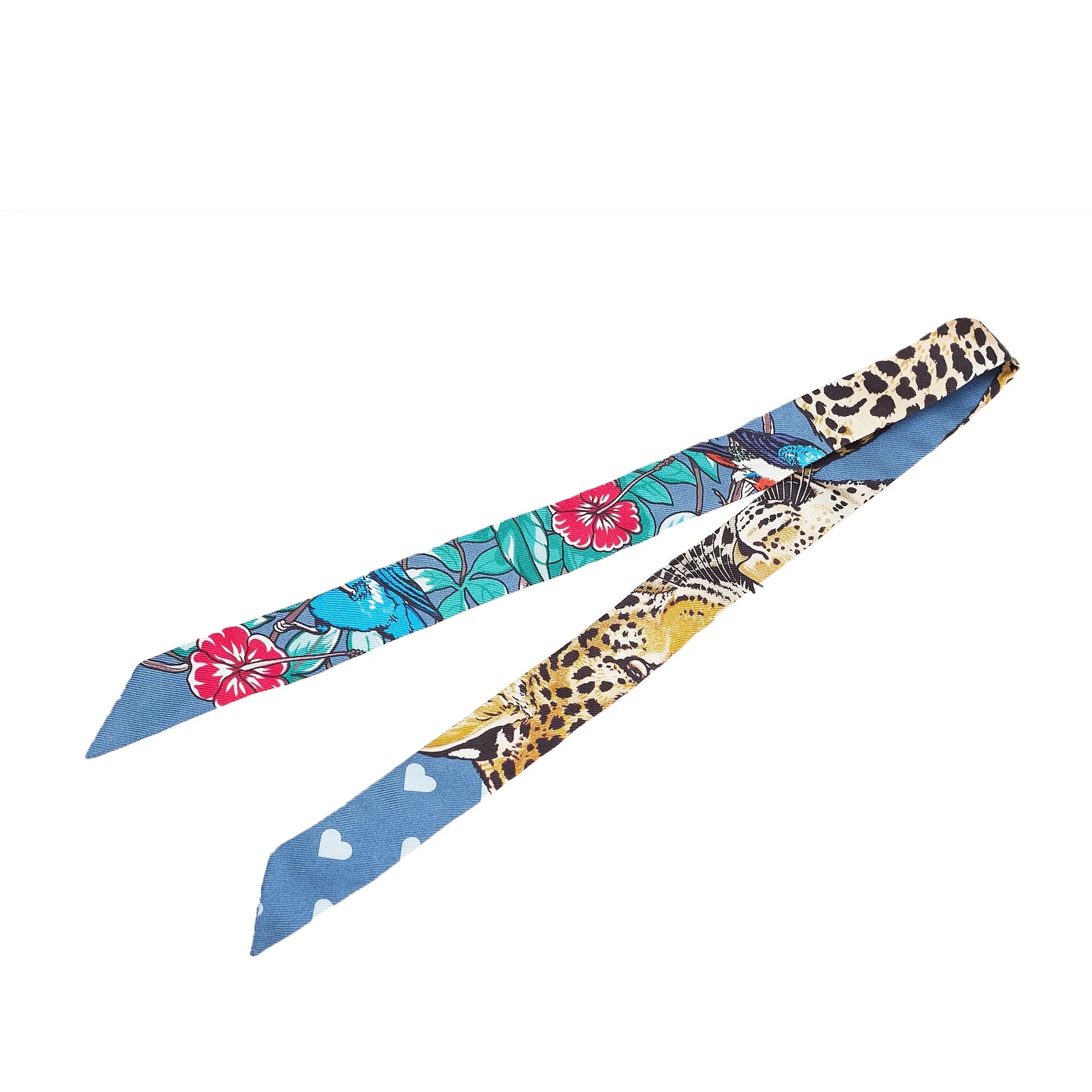 Love Hermes Twilly Scarf Blue Hermès Jungle Love Love Doll Silk
