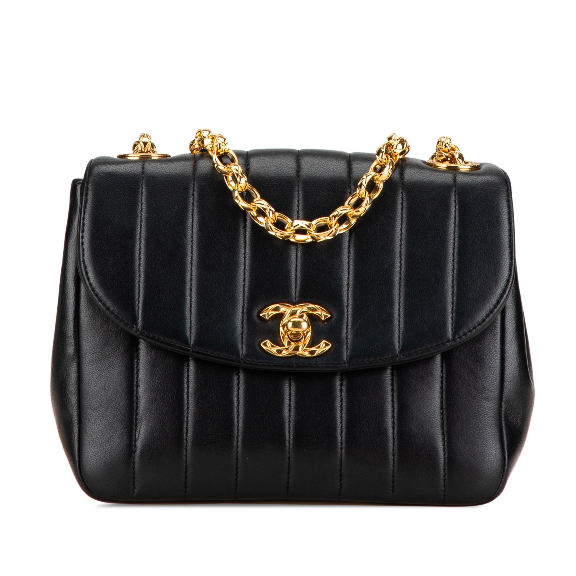 Black Chanel Lambskin Mademoiselle Bijoux Chain Flap Crossbody Bag Designer Revival