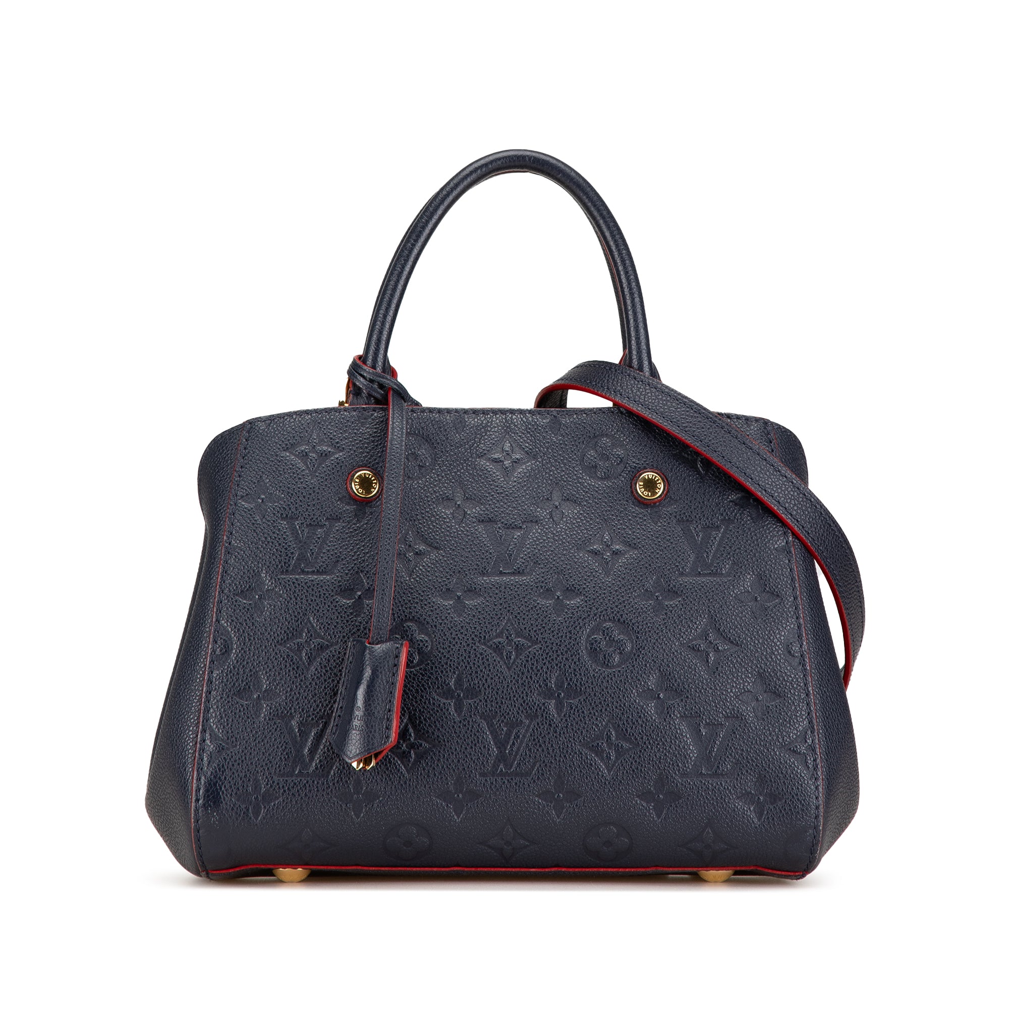 Blue Louis Vuitton Monogram Empreinte Montaigne BB Satchel Designer Revival