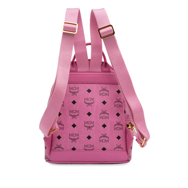 Pink MCM Mini Visetos Stark Backpack