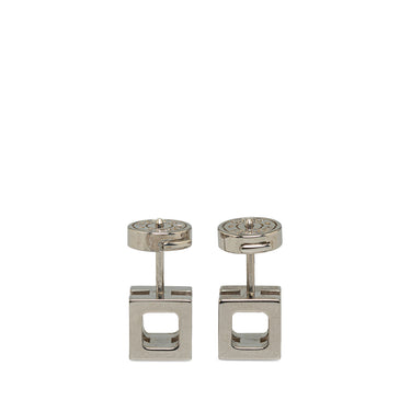 Silver Hermès Cage dH Earrings