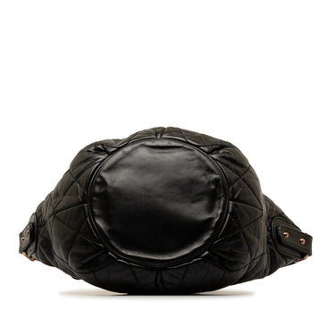 Black Chanel Quilted Lambskin Cloudy Bundle Hobo Shoulder Bag