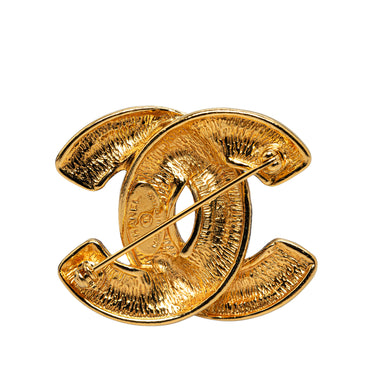 Gold Chanel CC Quilted Brooch - Designer Revival