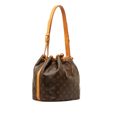 Brown Louis Vuitton Monogram Petit Noe Bucket Bag
