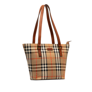 Brown Burberry Haymarket Check Shoulder Bag