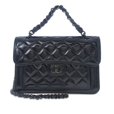 Black Chanel CC Quilted Calfskin Flap Shoulder Bag