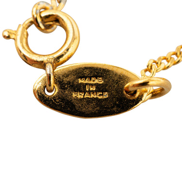 Gold Chanel Strass CC Station Bracelet