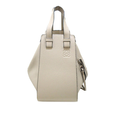 White Loewe Small Hammock Bag Satchel - Designer Revival
