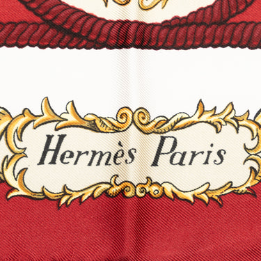 Red Hermès Lvdovicvs Magnvs Silk Scarf Scarves - Designer Revival