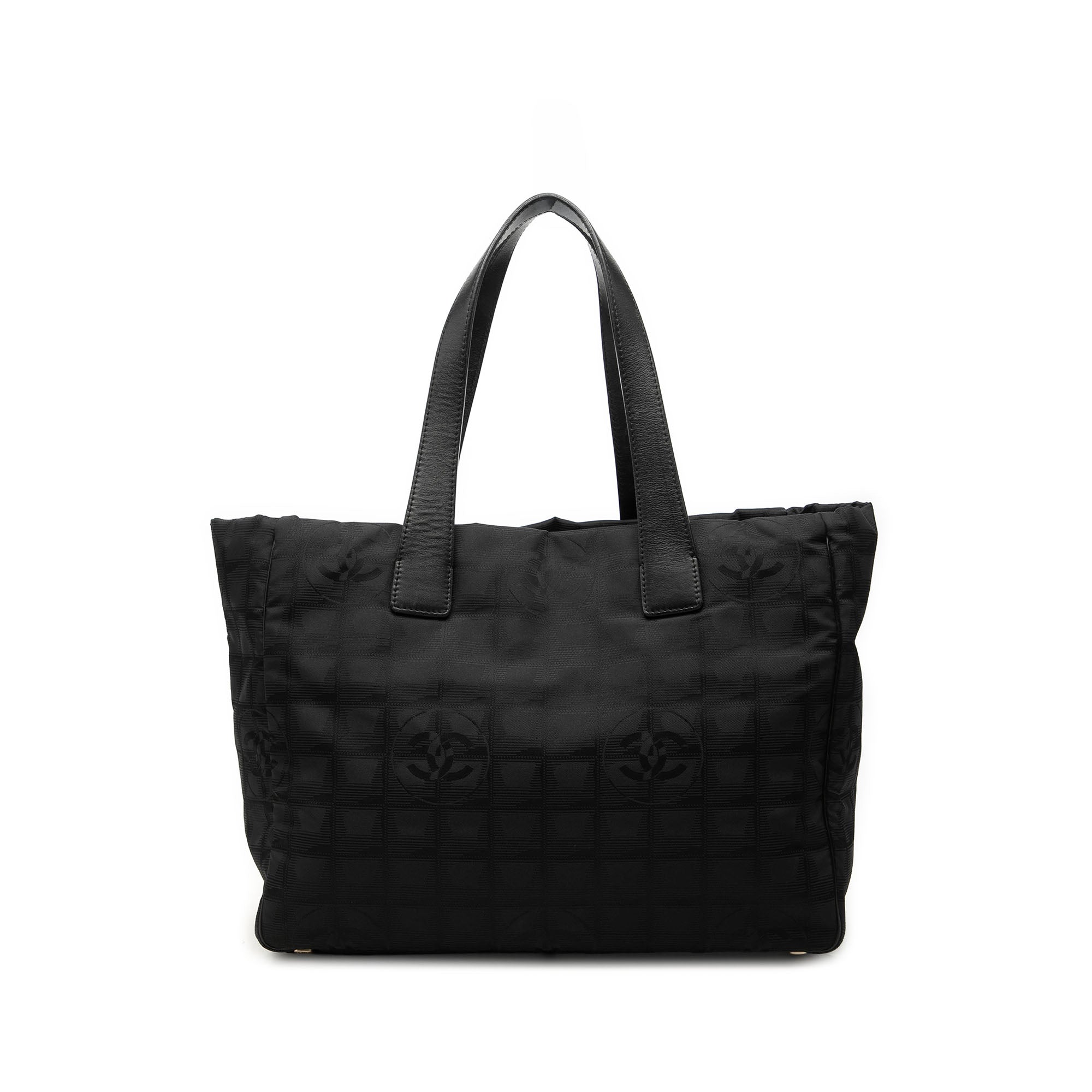 Black Chanel New Travel Line Nylon Tote
